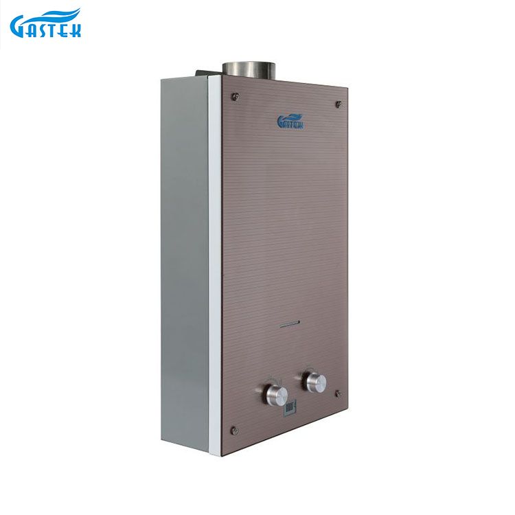 Geyser Gas Dipasang di Dinding Panel Kaca untuk Dapur